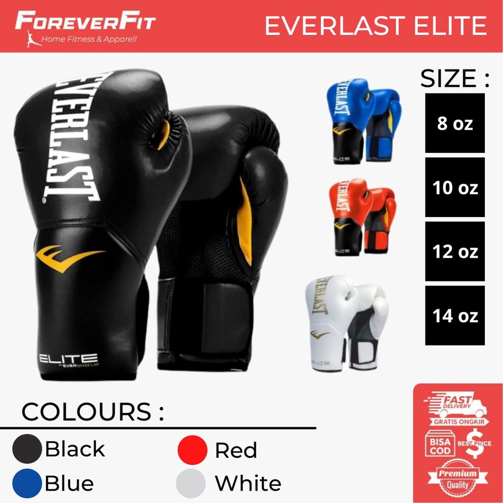 Everlast Pro Style Training Boxing Gloves 8 oz Polyurethane White 