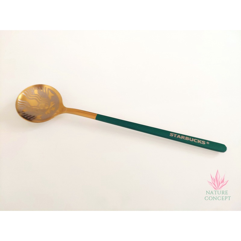 Sendok Kopi Starbucks Spoon Unik Sendok Teh Gift Dessert-Gold Green