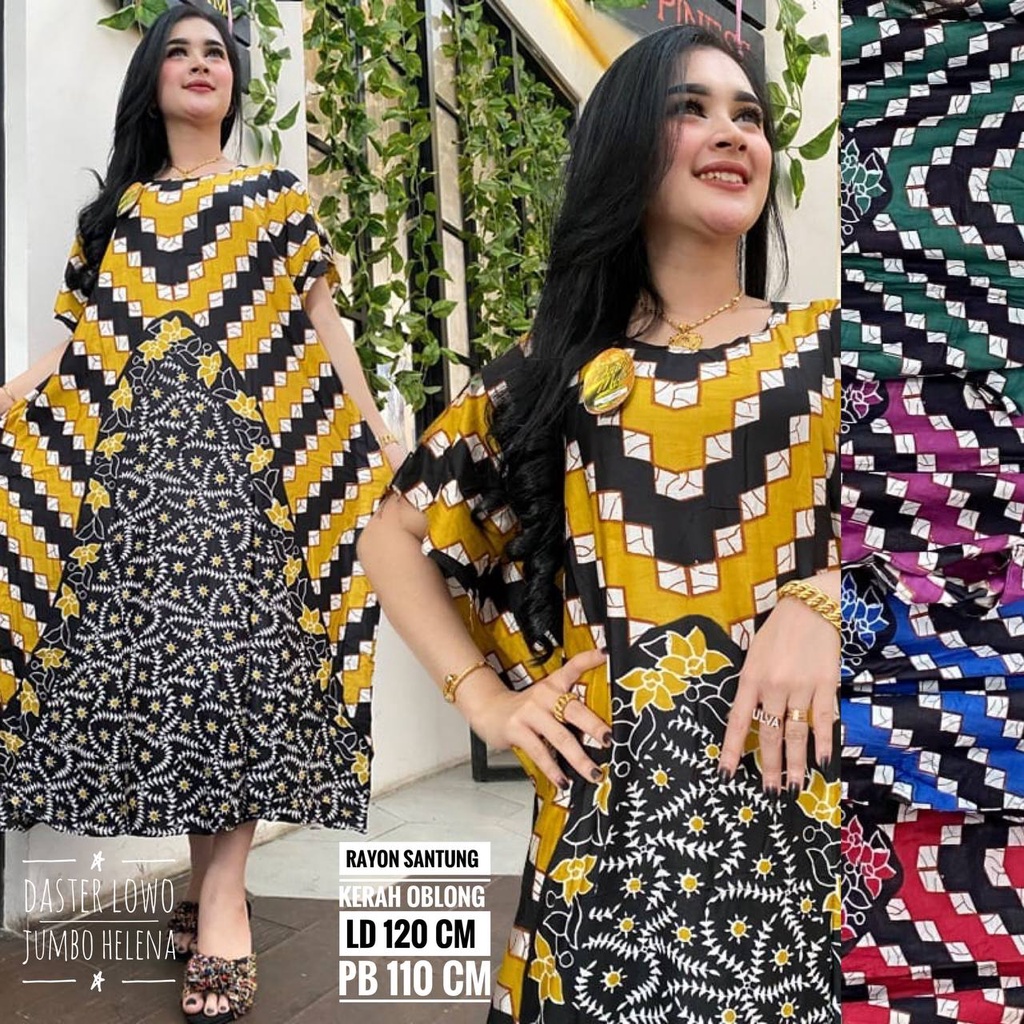 Daster Kelelawar Lowo Jumbo Ld 120 Bahan Rayon Motif Kekinian Terbaru