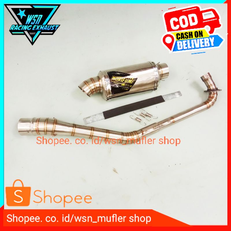 knalpot racing norifumi oval jupiter z,vega,grand,dll