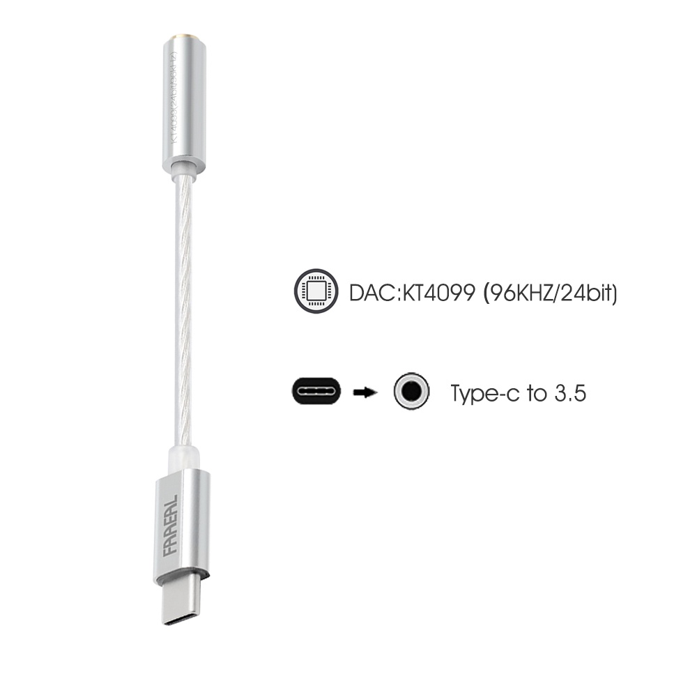 Faaeal Kabel Adapter Konverter USB Tipe-C Ke Jack Audio Headphone 3.5mm Untuk Android &amp;amp; Pc Win10