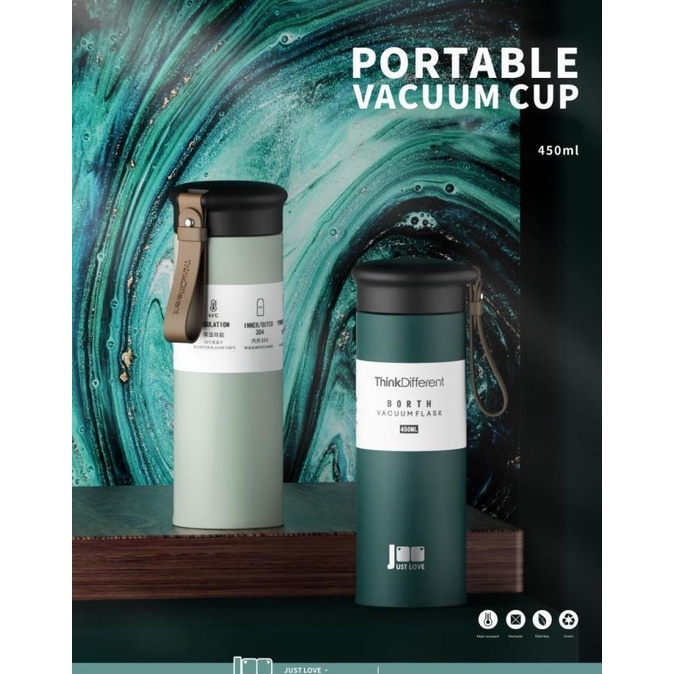 Orinoco Tumbler Botol Stainless with Leather Strap J-2249