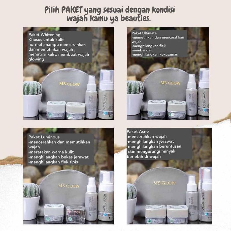 MS Glow paket lengkap