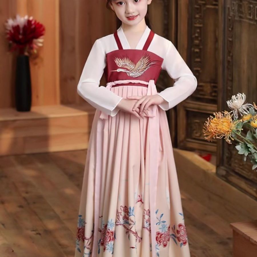 Spring and summer children's Hanfu girl's Chinese Ancient Costume Fairy ancient costume Ru skirt gir