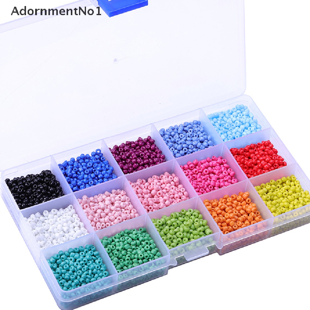 (AdornmentNo1) 7500pcs / Set Manik-Manik Kaca 3mm Multiwarna Untuk Kerajinan Tangan Diy