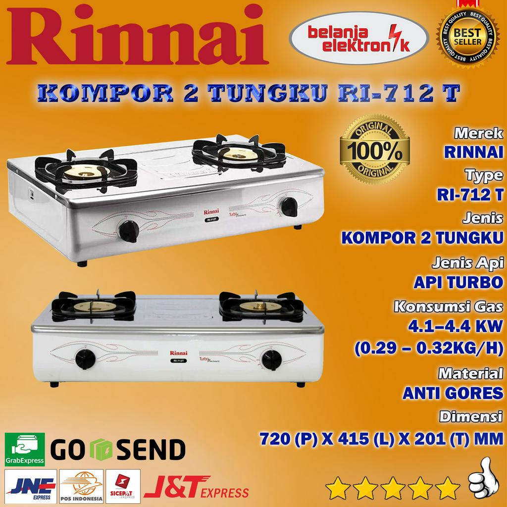 Jual Rinnai Kompor Gas 2 Tungku Ri 712 T Ri 712t Shopee Indonesia