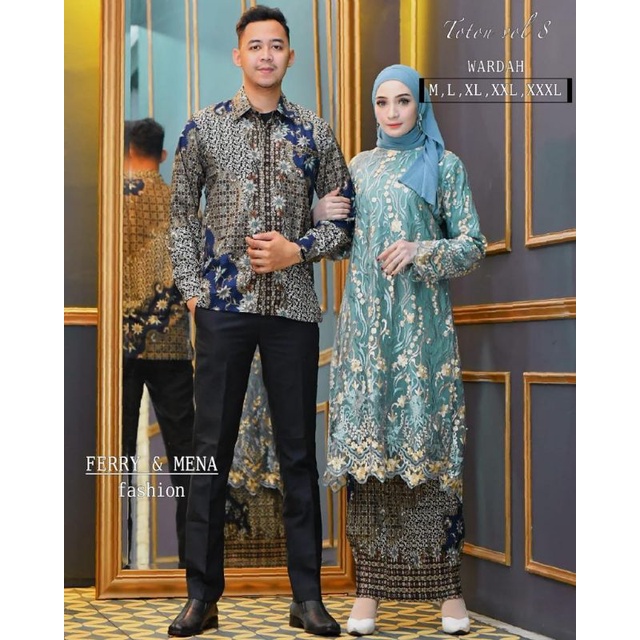 Kebaya Tunik Twotone Couple / Kebaya Couple Modern / Kebaya Couple Jumbo