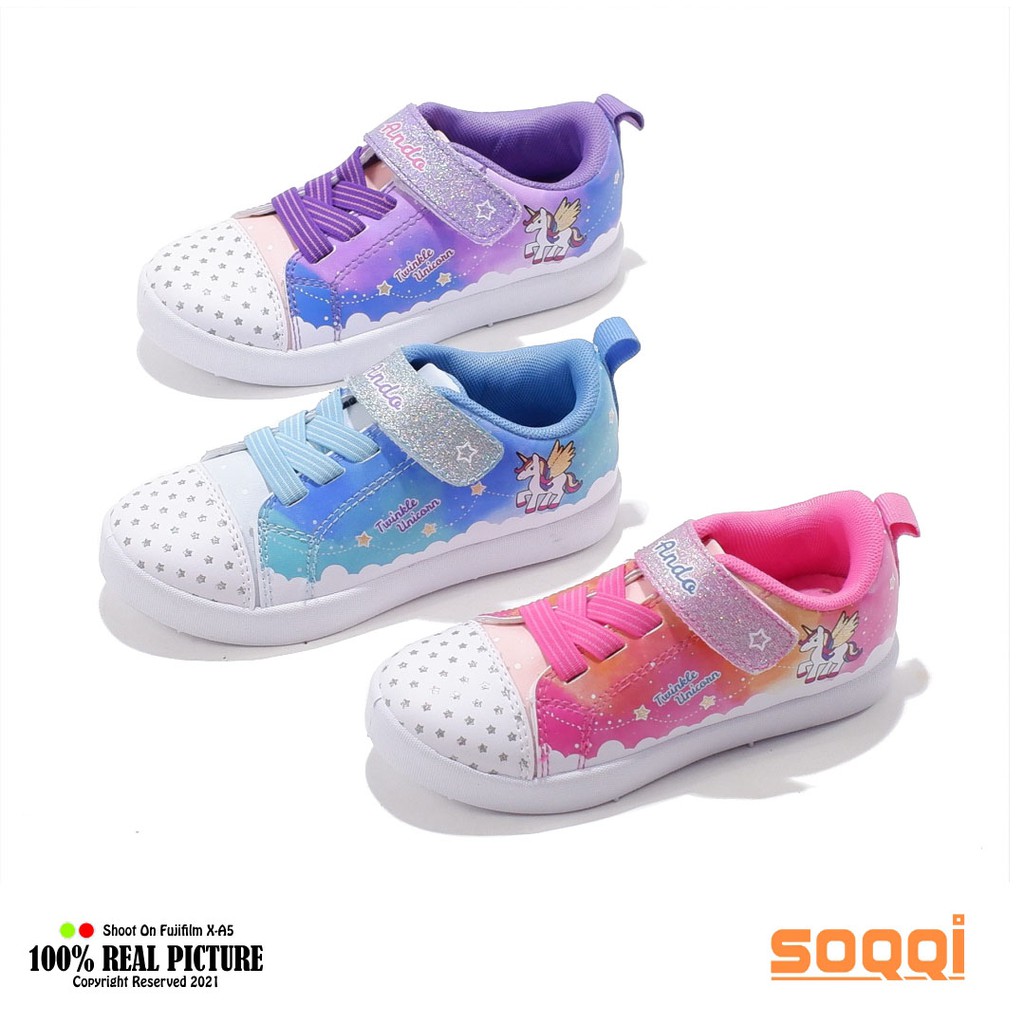 SEPATU SNEAKERS ANDO ANAK CEWEK TWINKLE SWEET ANNASYA - KITTY CORN  29-32