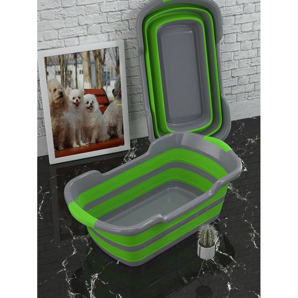 Portable Foldable Silicone Non-Slip Bath Tub for Baby Shower and Pets