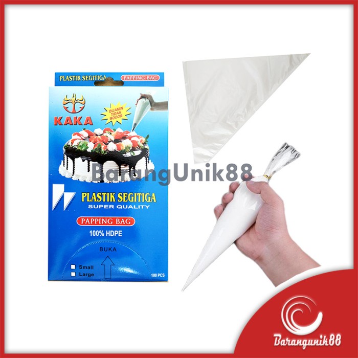 

KUE-PENGHIAS-ALAT- PLASTIK SEGITIGA PAPPING BAG PIPING ISI 100 LEMBAR MENGHIAS BUTTER CRE -ALAT-