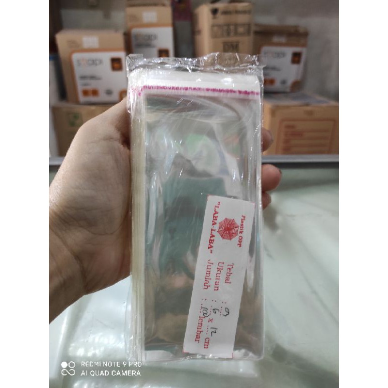 Plastik OPP 6x12 cm tebal 03