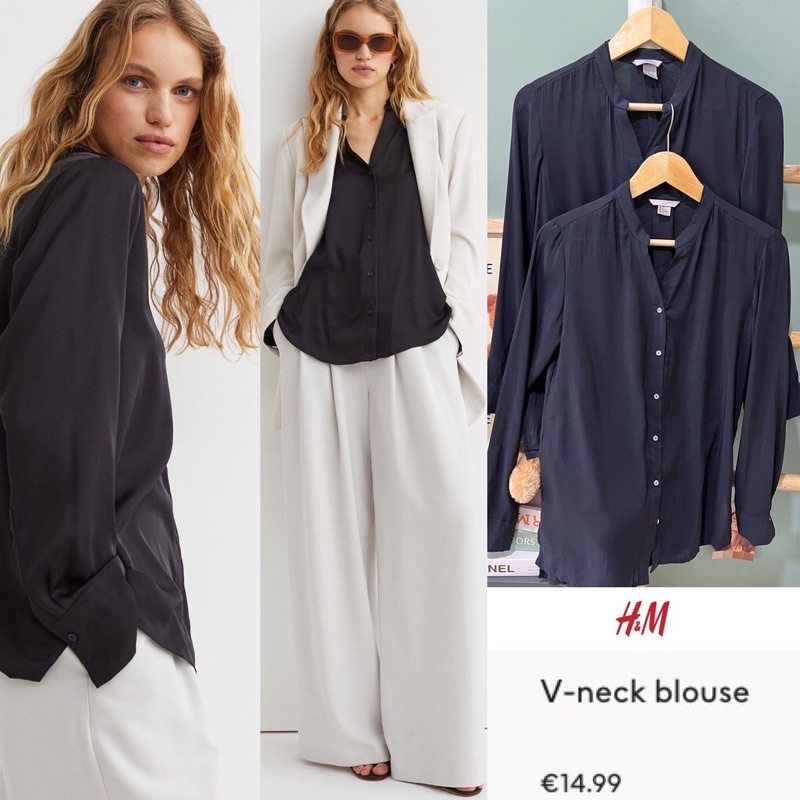HM Longsleeved blouse v neck