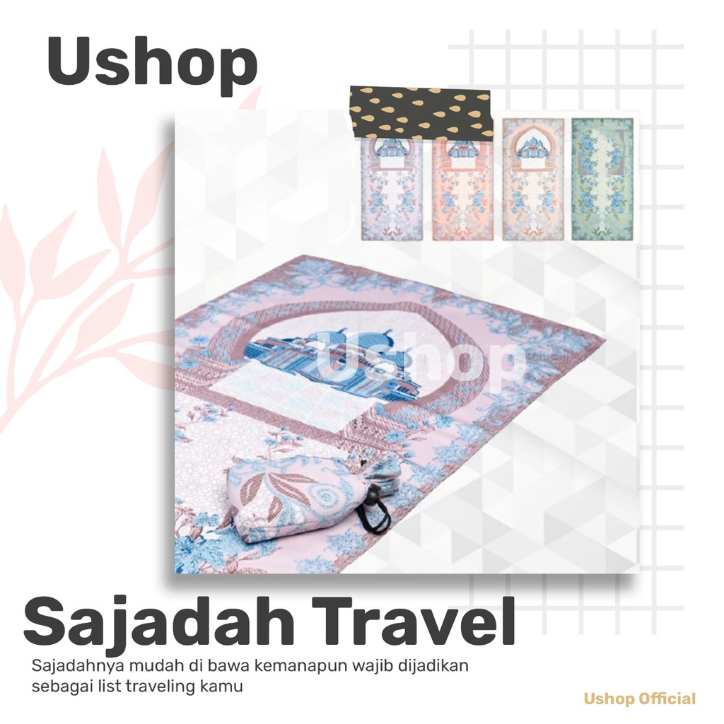 Sajadah Travelling Motif Abu Dhabi Turkey ( 5 Warna Series ) - Sajadah Travel Tas Dompet USHOP