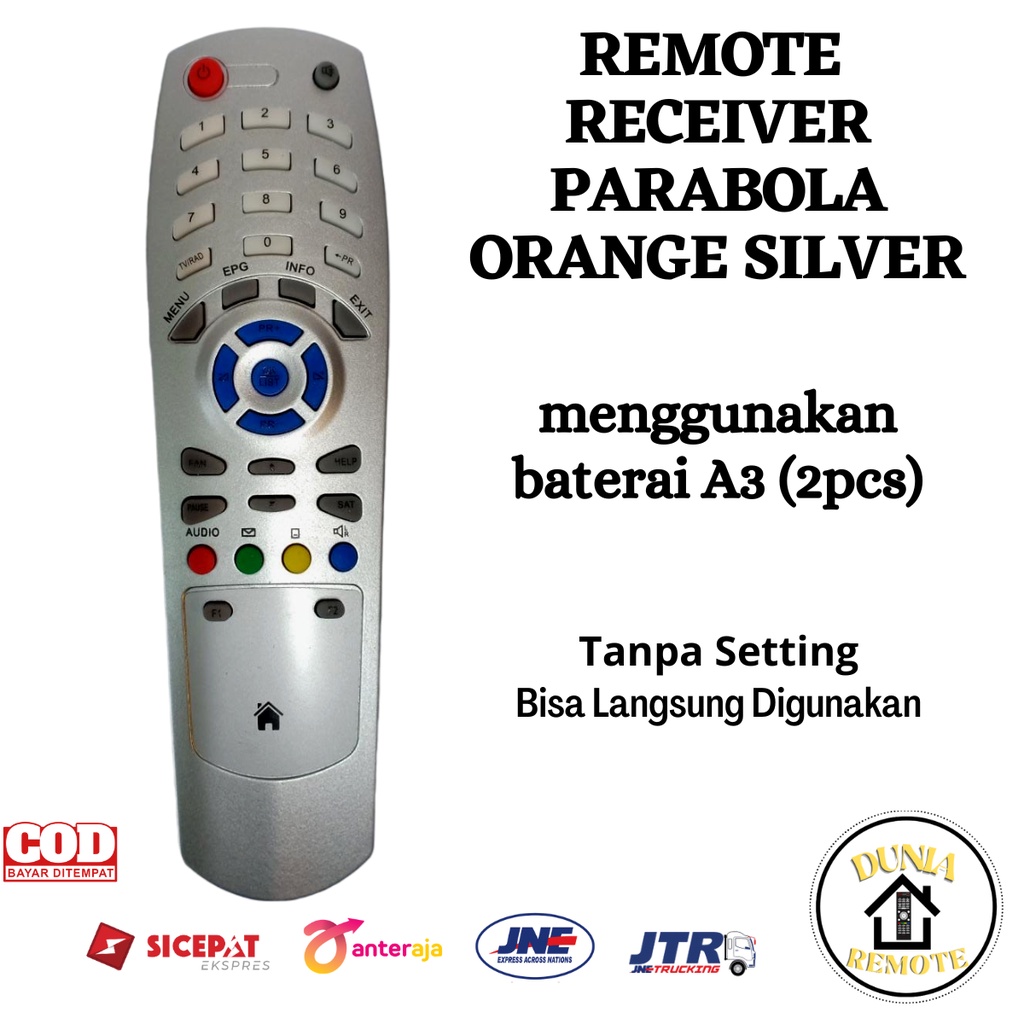 Remot Remote RECEIVER PARABOLA ORANGE TV Silver