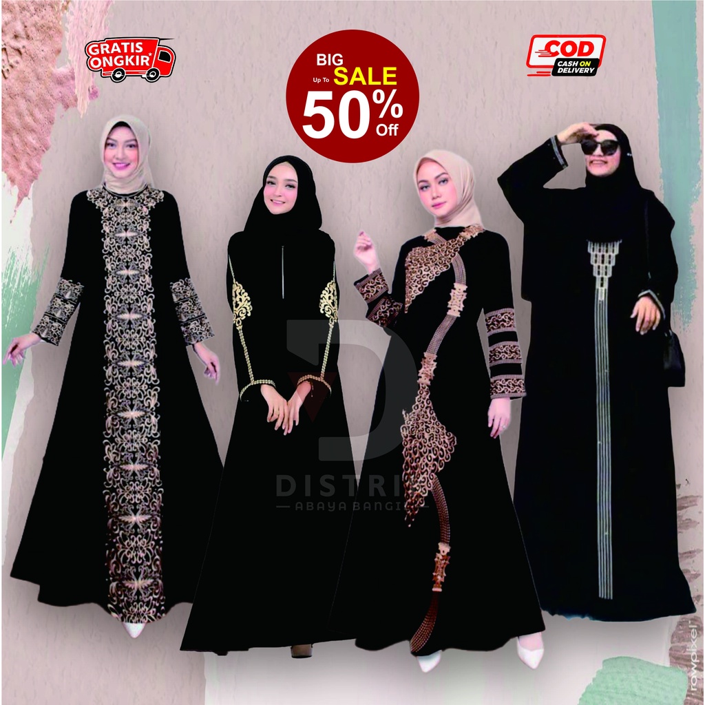 Terlaris Abaya New Abaya Arab Gamis Arab Abaya Hitam Dress Abaya
