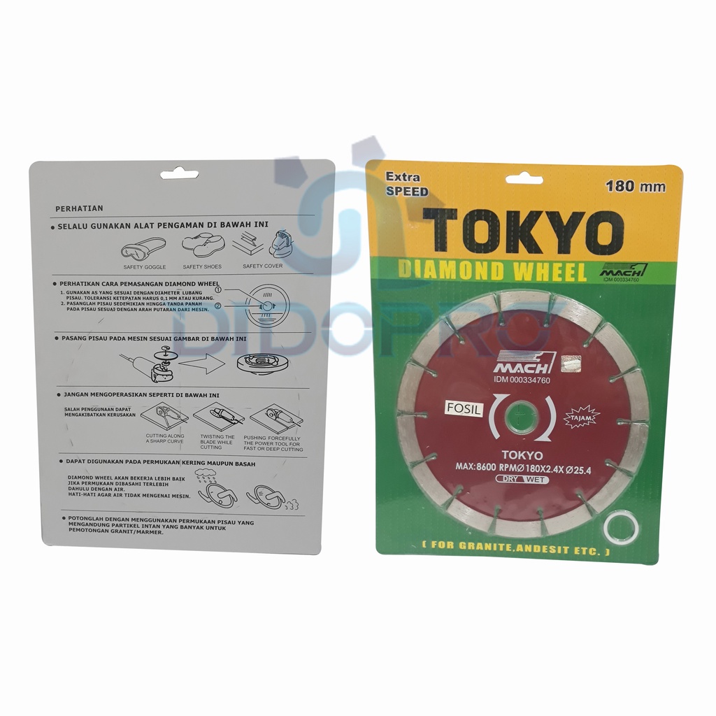 Tokyo Diamond Wheel Kering 7&quot; Mata Pisau Potong Granite Keramik