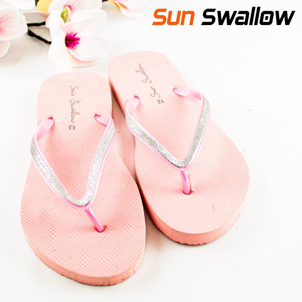 Sandal japit wanita sun swallow crystal / sendal jepit cewek terkini