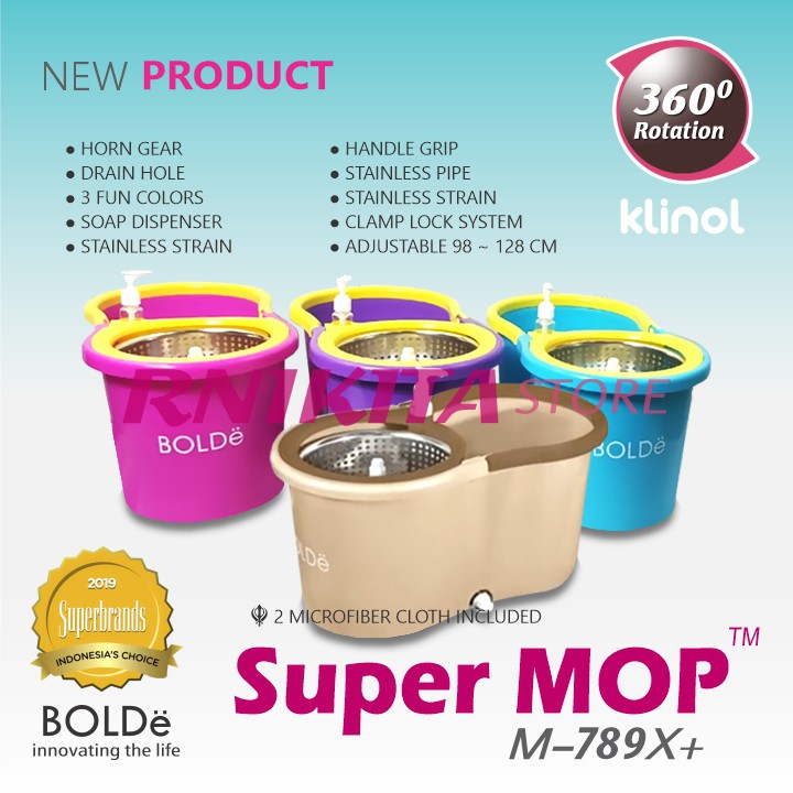 BOLDe SUPERMOP M-789X PLUS - Alat Pel Stainless Ekonomis