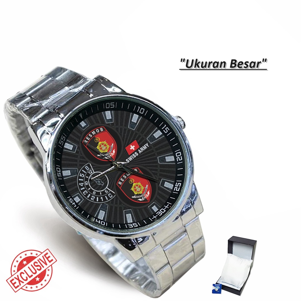 Jam Tangan Rantai Couple Logo RESMOB (Cool)