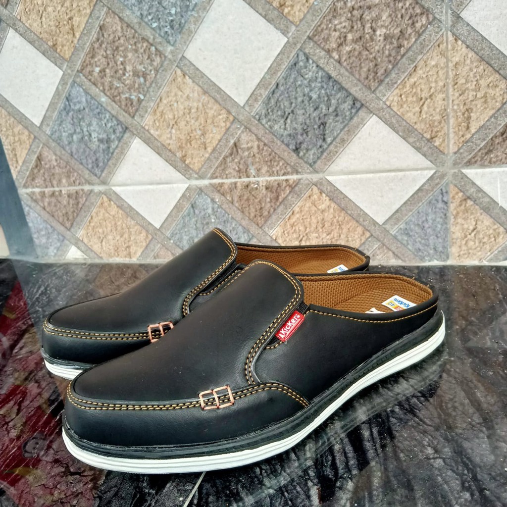 Sandal kulit JNC 03 original pria model terbaru sandal selop