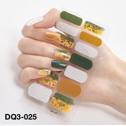 14Pcs/Stiker Kuku Murah / Nail Art Sticker / Nail Art Stiker DQ Series Premium V2