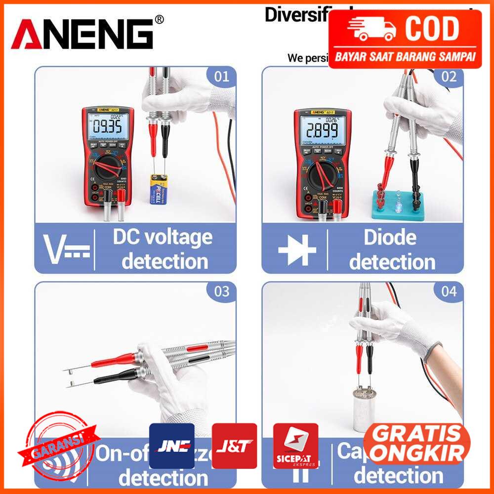 Pin Isolasi Jarum Tindik Multimeter 10 A 600 V - PT2002