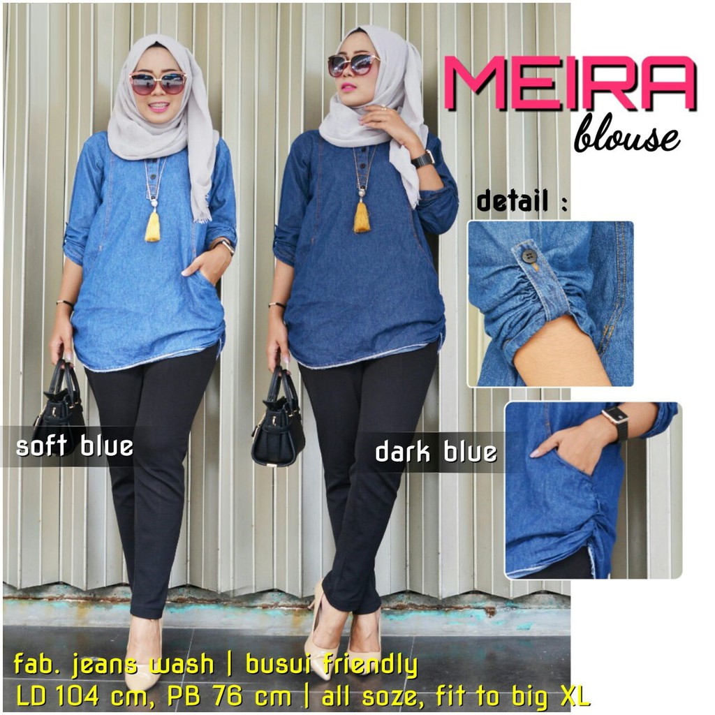 ABG JUMBO MEIRA BLOUSE ORIGINAL JEANS KEKINIAN MURAH GBM