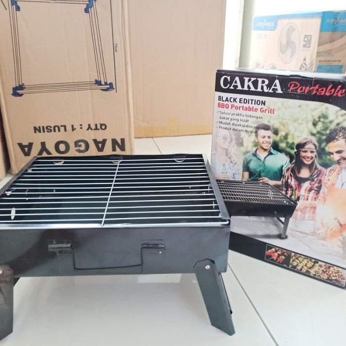 [BISA COD] Alat Panggang Barbeque Grill Portable Roekre / Panggangan Grill Portable Cakra