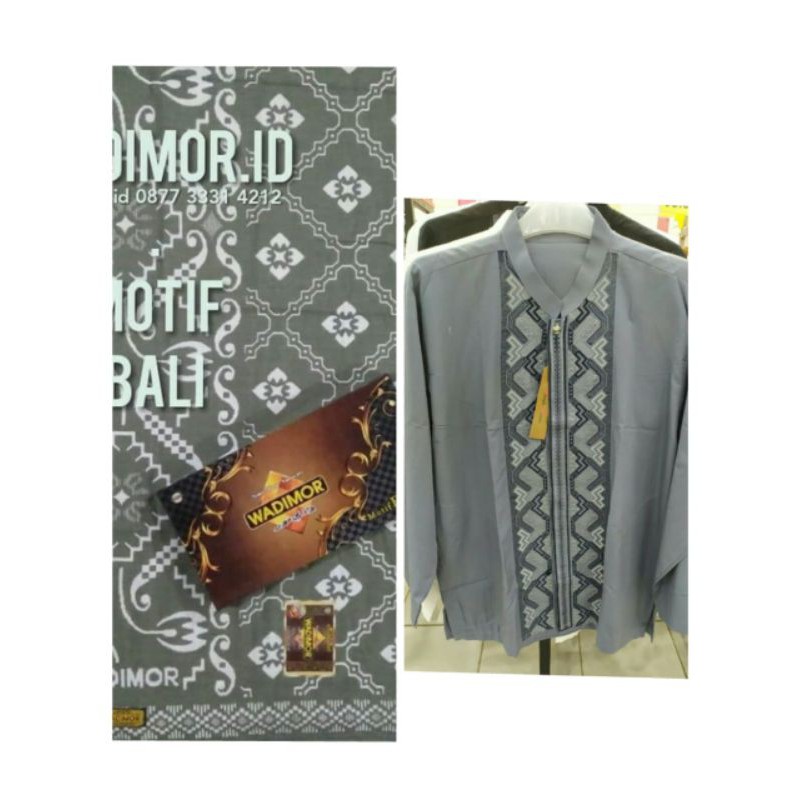 koko lengan panjang satu set sarung wadimor