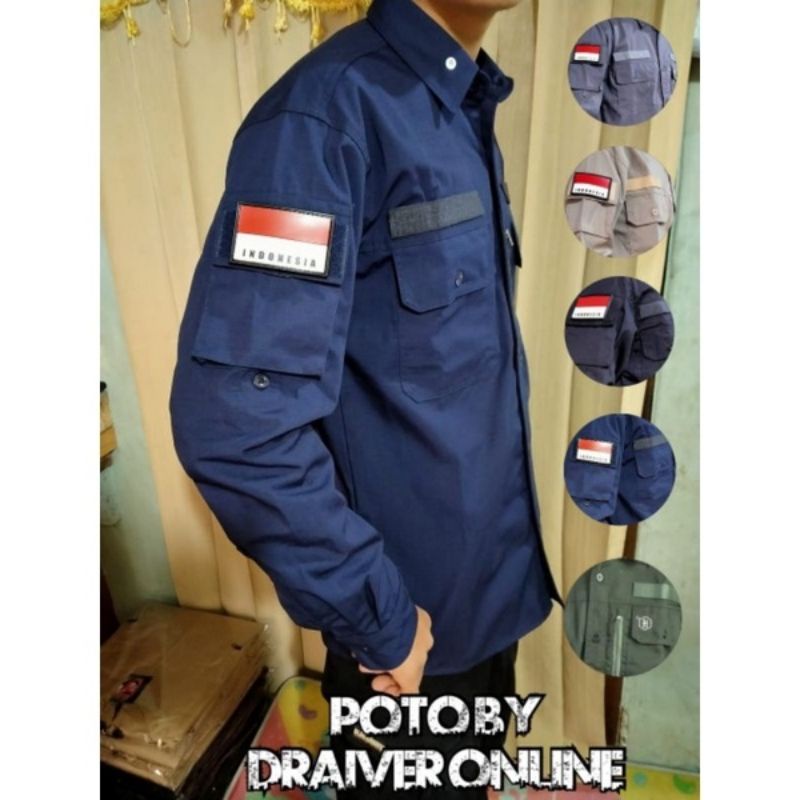 Kemeja Tactical PDL Lapangan/Baju Taktikal Komunitas Kerja Hexagon Tangan Panjang
