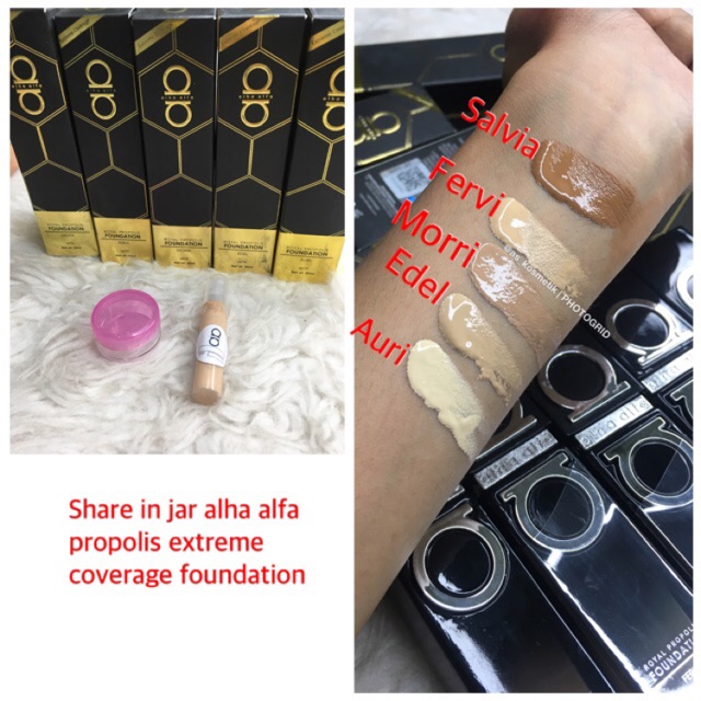 Alha Alfa propolis extreme coverage foundation share in jar