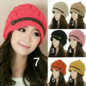 Topi Rajut Musim Dingin Wanita - Kupluk Winter Cap Hangat Cewek Hat