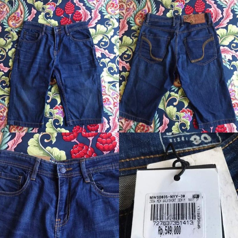 Celana Pendek Spyderbilt Zeba Denim Navy Blue