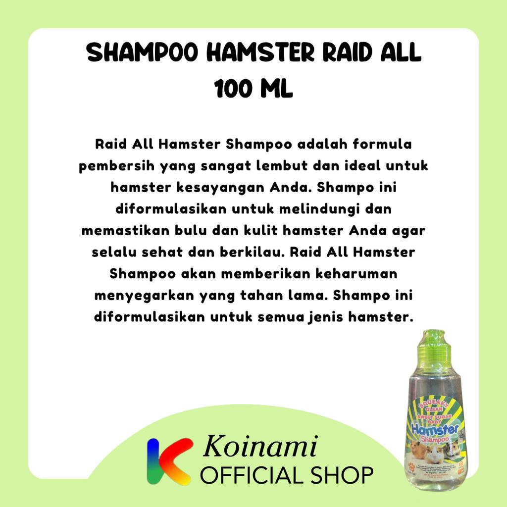 SHAMPO HAMSTER 100ml / raid all / squeaky clean / pet / cincila / rat / hewan