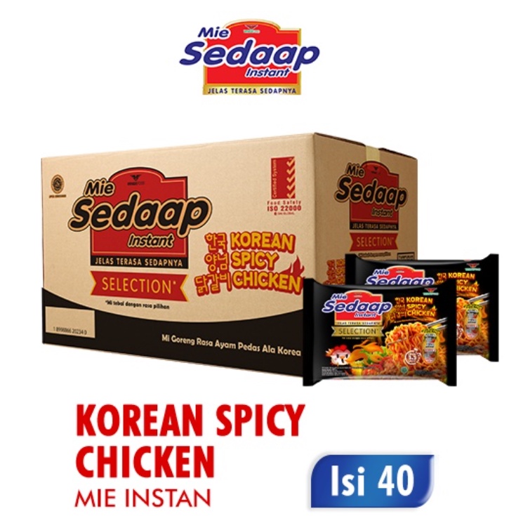 

SEDAAP Mie Instan Korean Spicy Chicken Bag Box Isi 40 pcs