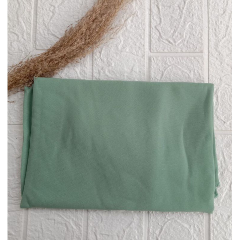 Bergo Maryam Simple Tali Jilbab Siria Wolfis Non Pet Daily Hijab Remaja-Celery