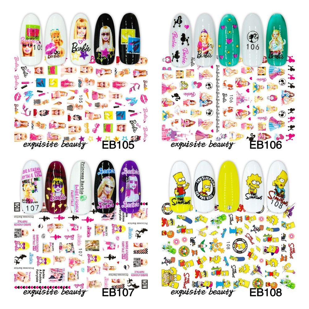 AUGUSTINA Agustina Kartun Stiker Kuku Putri Lucu Indah Nail Art Dekorasi Manicure Aksesoris Mermaid Duffy Anak Perempuan Mainan Anak Stiker
