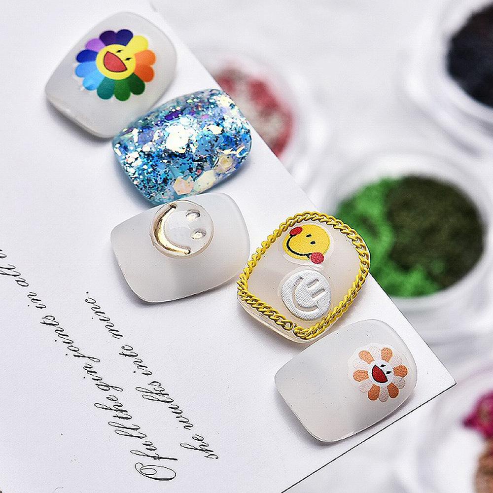 Agustina Dekorasi Nail Art Wanita Jepang 3D Metal Net Merah Manicure Aksesoris