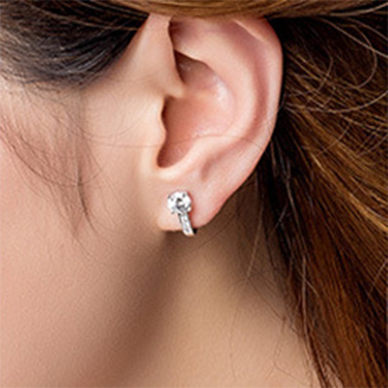 925 anting perak sterling anting-anting wanita dengan perhiasan fashion berlian