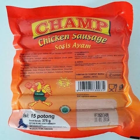 

CHAMP SOSIS 375GR ISI 15 PCS