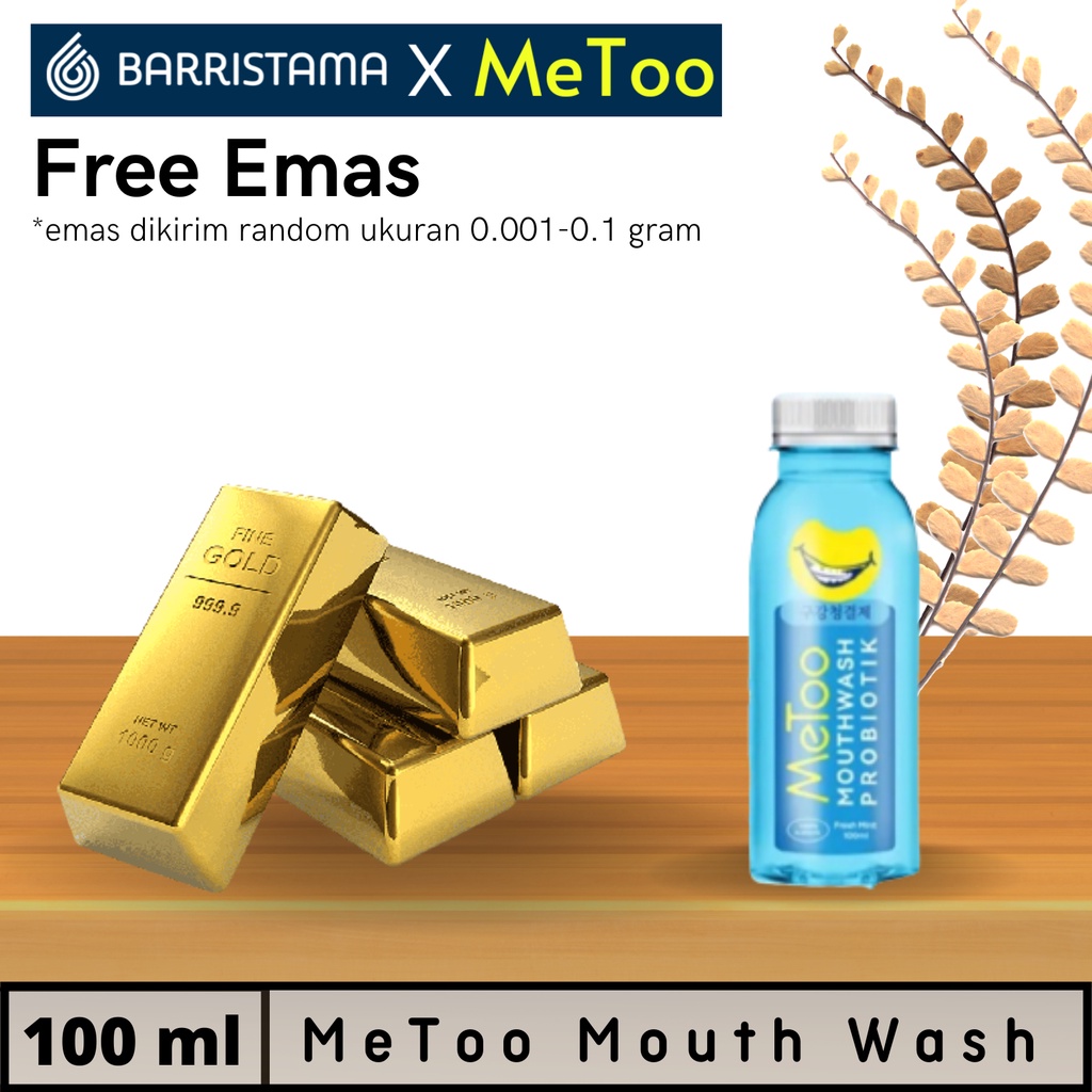 [PROMO FREE EMAS] MeToo Obat Kumur Probiotik Mouthwash Pencegah Penghilang Karang Gigi - BPOM Approved