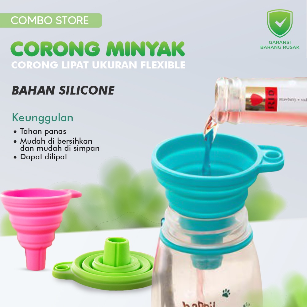 Corong Silikon Minyak Air Oli Lipat Mini Serbaguna