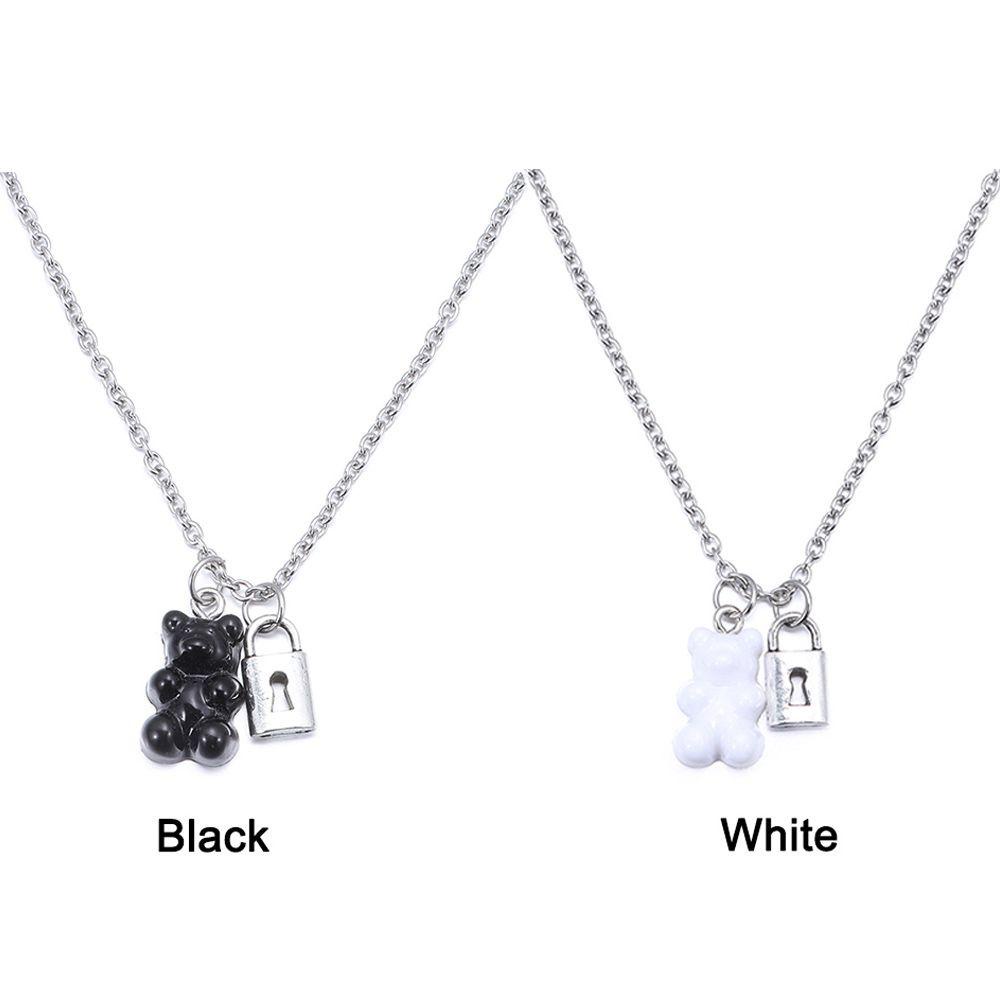 R-flower Bear Pendant Kalung Untuk Wanita Gadis Link Hadiah Pesta Pendant Choker