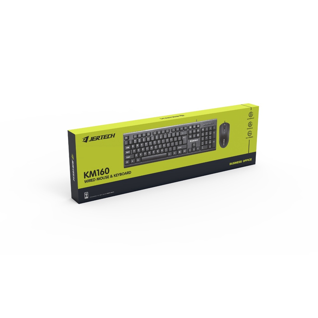 Paket 1 Set Keyboard Dan Mouse  KM160 Combo Membrane Keyboard - XOBOX