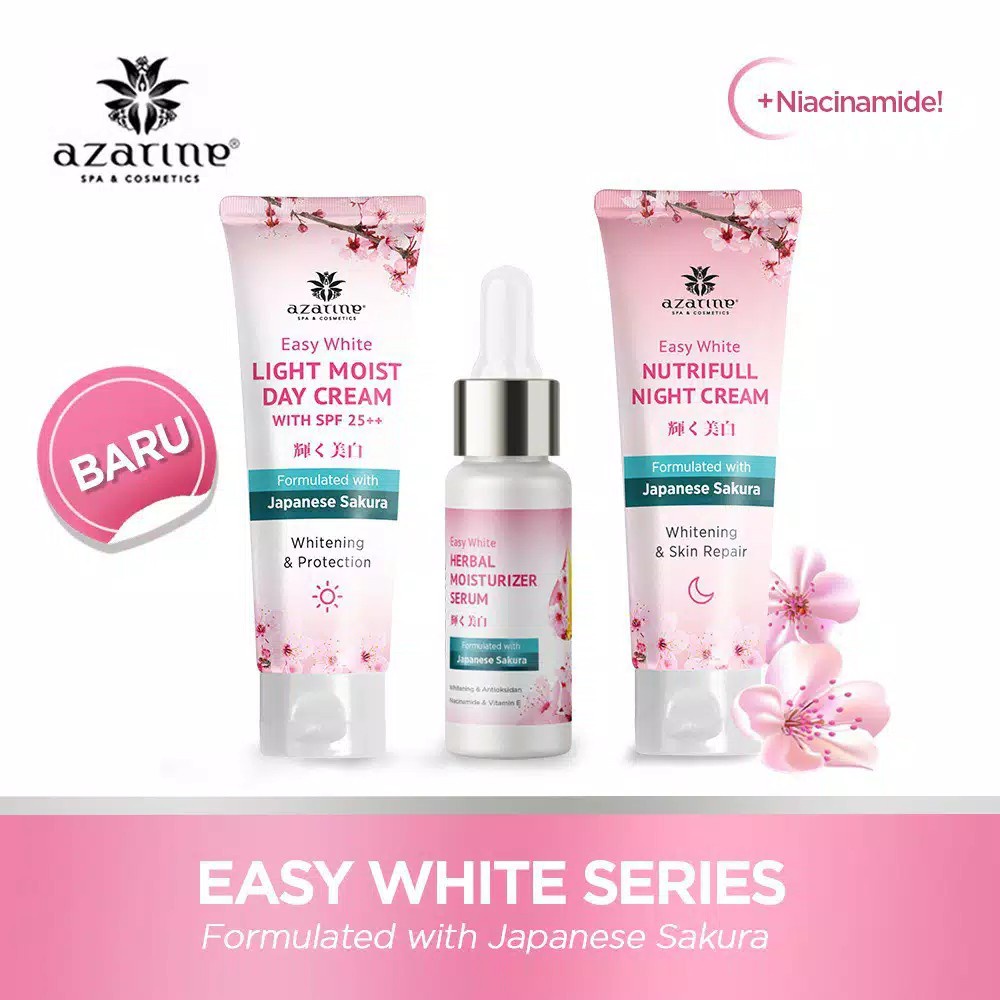 ★ BB ★ AZARINE Easy White Series with Japanese Sakura | Herbal Moisturizer Serum Day Night Cream