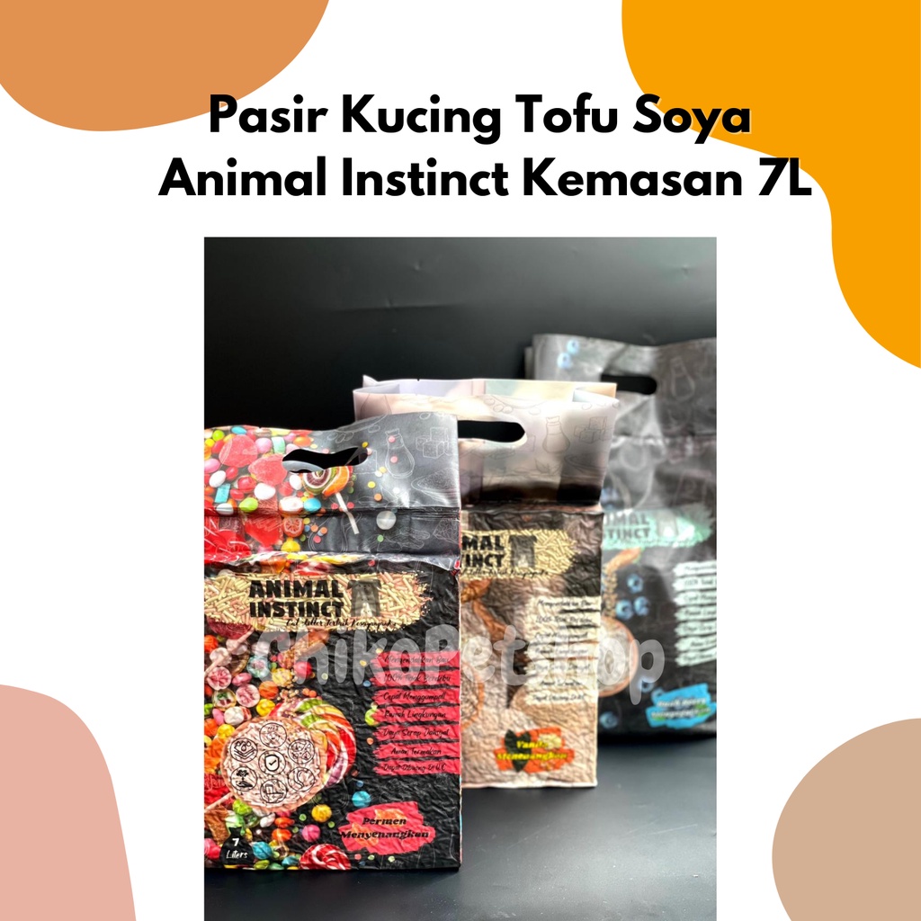 Pasir Kucing Tofu Soya  Animal Instinct Kemasan 7L