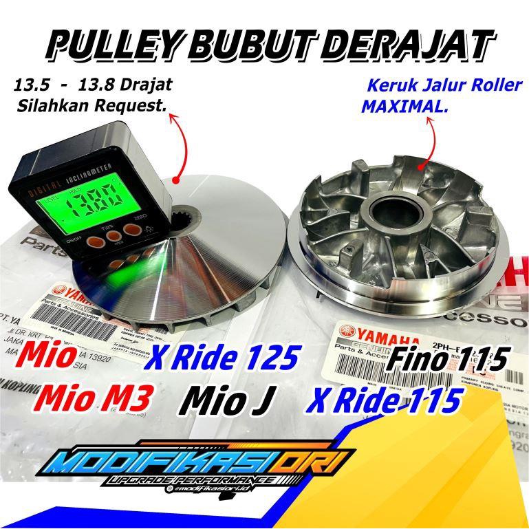 Jual Pulley Bubut Racing Mio Rumah Roller Xride Ubah Derajat Kipas Pulley Mio M Keruk