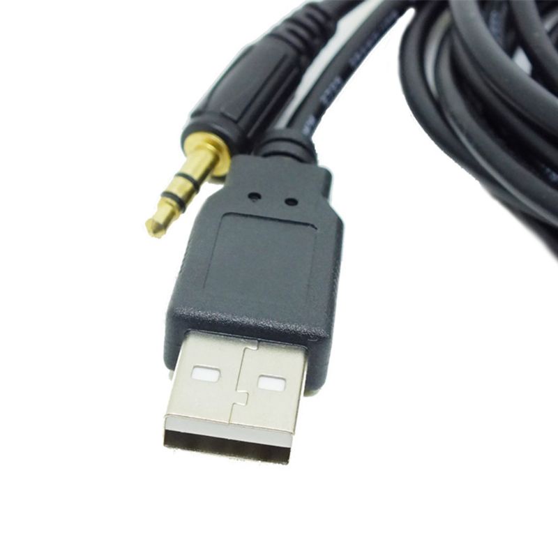 Cre Kabel Adapter Extension USB Port Panel AUX 3.5mm Panjang 1.5M Untuk Dashboard Mobil