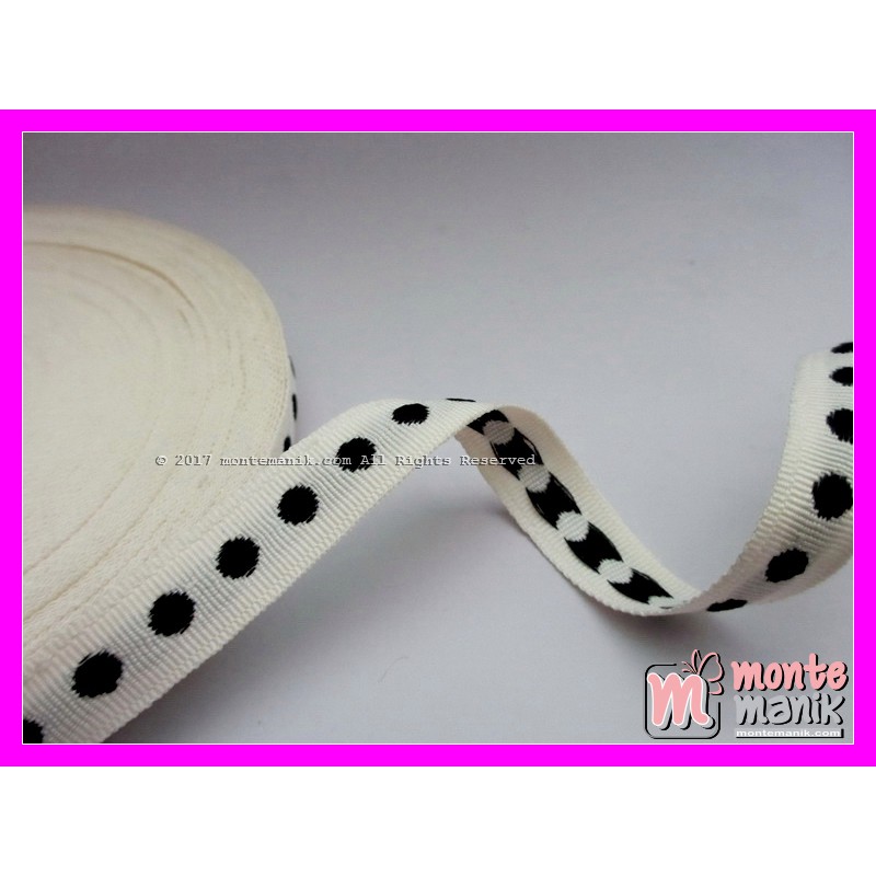 

Pita Woven Variasi Onde Hitam 1 cm (PITA-194) Flanel Craft