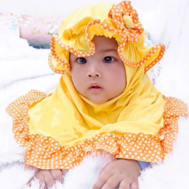 Jilbab Anak Polka | Hijab Anak Perempuan Usia 0 sampai 3 Tahun